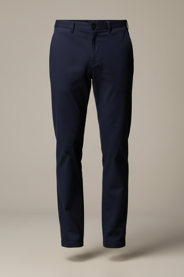 Pantalon Chino Marine Coton Droit Élégant Homme - vue 3