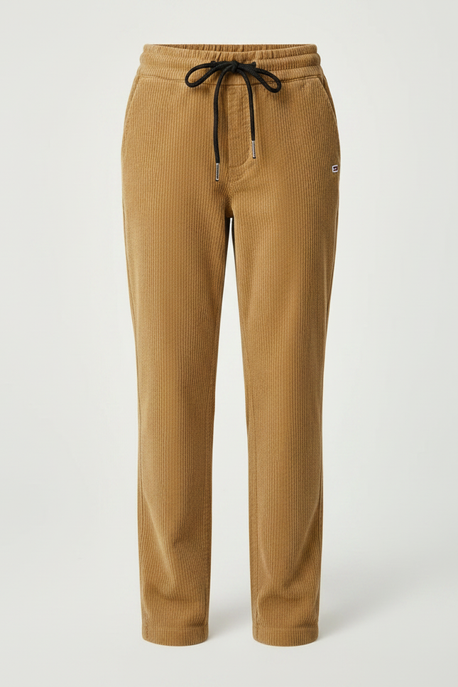 Pantalon Chino Côtelé Marron Décontracté Droit Enfant - Camel Cordé - vue 3