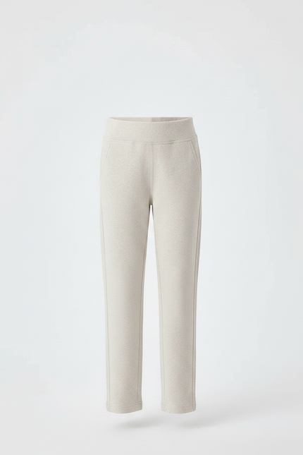 Pantalon Chino Beige Coton Élastique Droit Enfant - Molleton - vue 3