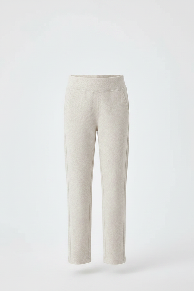 Pantalon Chino Beige Coton Élastique Droit Enfant - Molleton - vue 3