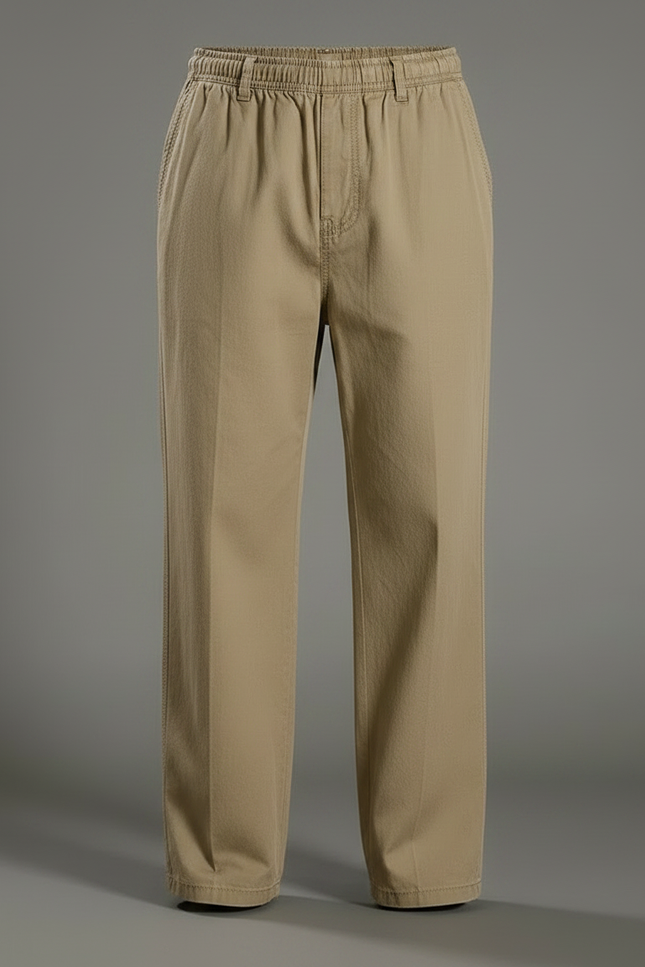 Pantalon Chino Grande Taille - Kaki Coton - vue 3