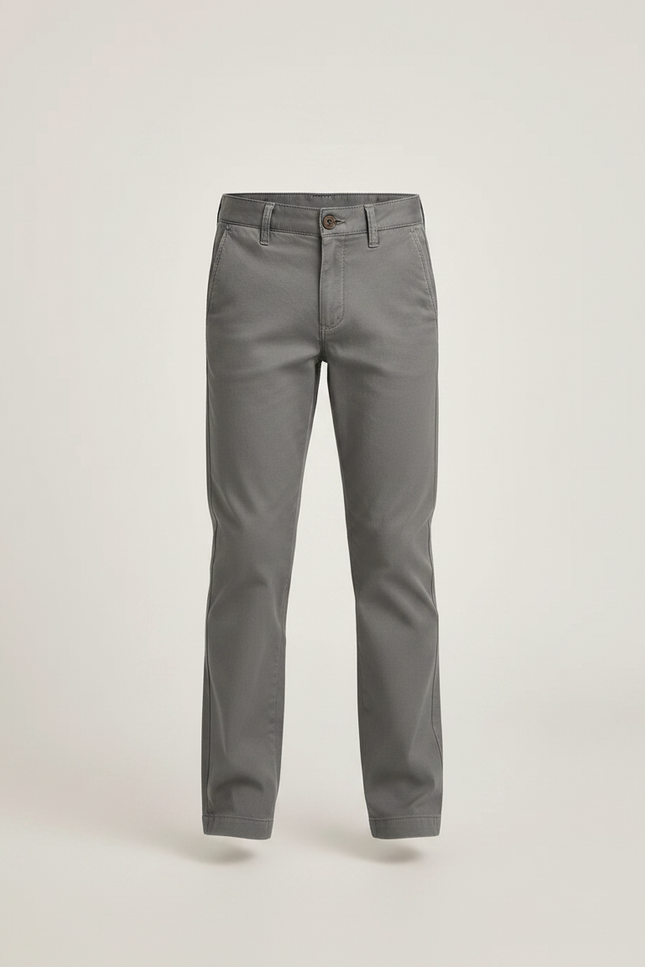 Pantalon Chino Garçon Gris Droit - Coton - vue 3