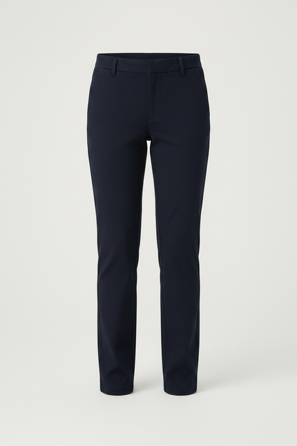 Pantalon Chino Marine Coupe Droite Fille Coton - vue 3