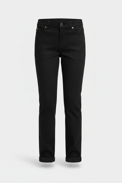 Pantalon Chino Noir Droit Coton Enfant Classique - vue 3