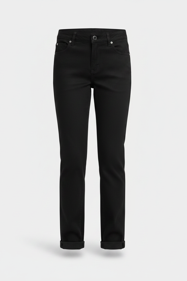Pantalon Chino Noir Droit Coton Enfant Classique - vue 3