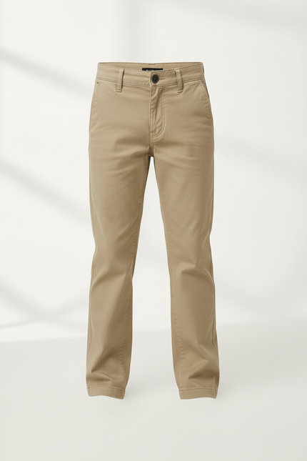 Pantalon Chino Kaki Coton Slim Enfant Décontracté - vue 3