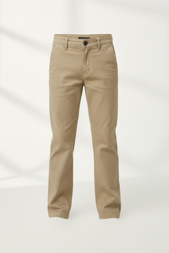 Pantalon Chino Kaki Coton Slim Enfant Décontracté - vue 3