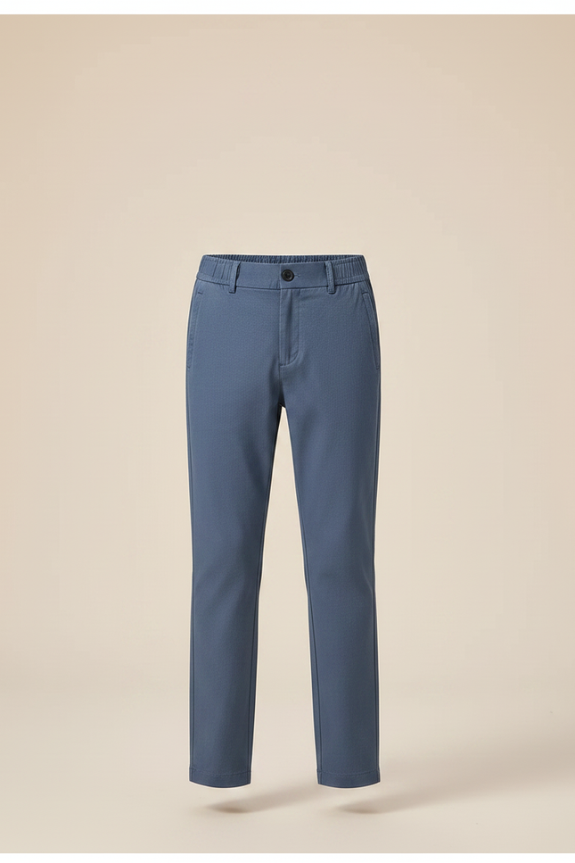 Pantalon Chino Bleu Coton Droit Confortable Garçon - vue 3