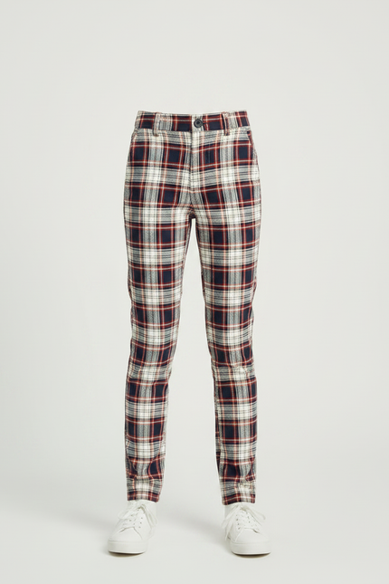 Pantalon Chino Écossais Slim Imprimé Carreaux Fille - Coton - vue 3