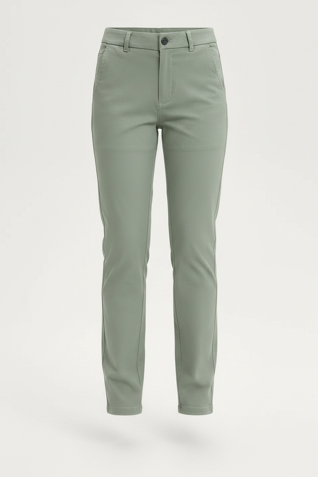 Pantalon Chino Vert Droit Décontracté Enfant - Coton - vue 3