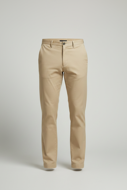 Pantalon Chino Kaki Coton Décontracté Homme Slim - vue 3
