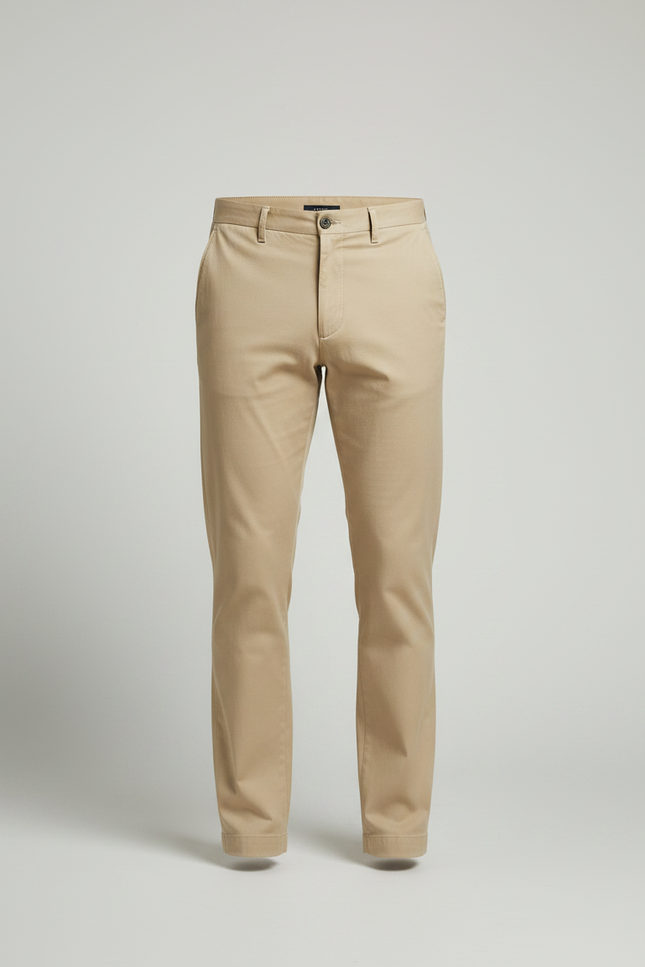 Pantalon Chino Kaki Coton Décontracté Homme Slim - vue 3