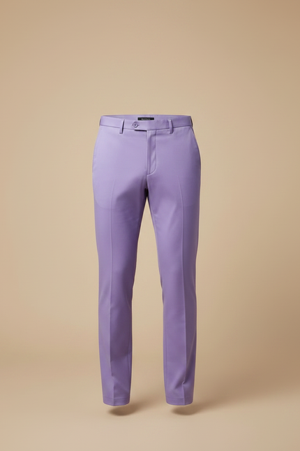 Pantalon Chino Violet Slim Élégant Homme - Gabardine - vue 3