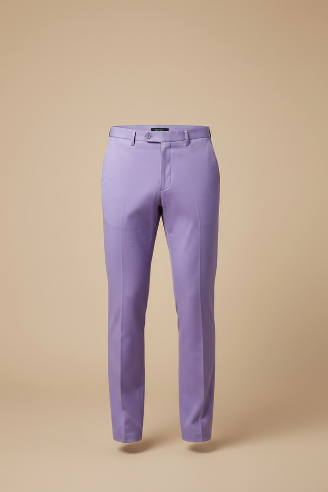 Pantalon Chino Violet Slim Élégant Homme - Gabardine - vue 3