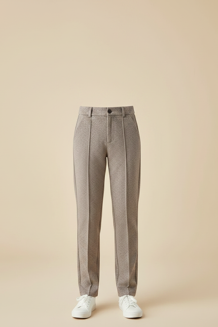 Pantalon Chino Marron Chiné Droit Élégant Enfant - Tweed - vue 3