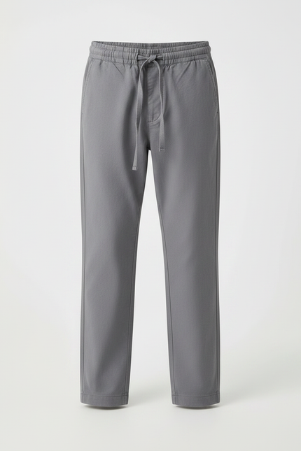 Pantalon Chino Gris Coton Décontracté Garçon Cordon - vue 3