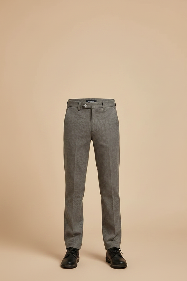 Pantalon Chino Gris Laine Coupe Droite Enfant - vue 3