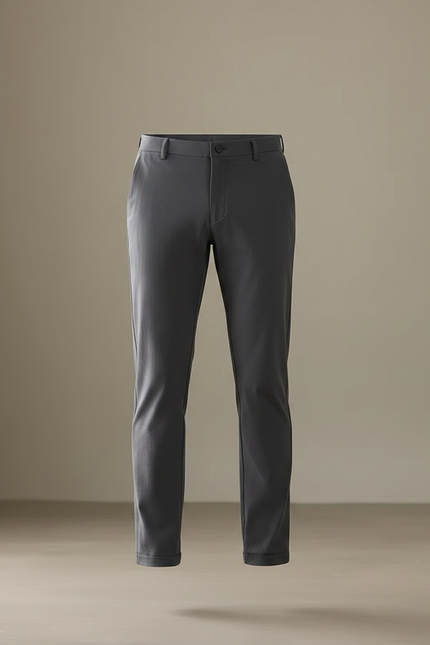 Pantalon Chino Gris Slim Élégant Confortable Décontracté - Polyester - vue 3