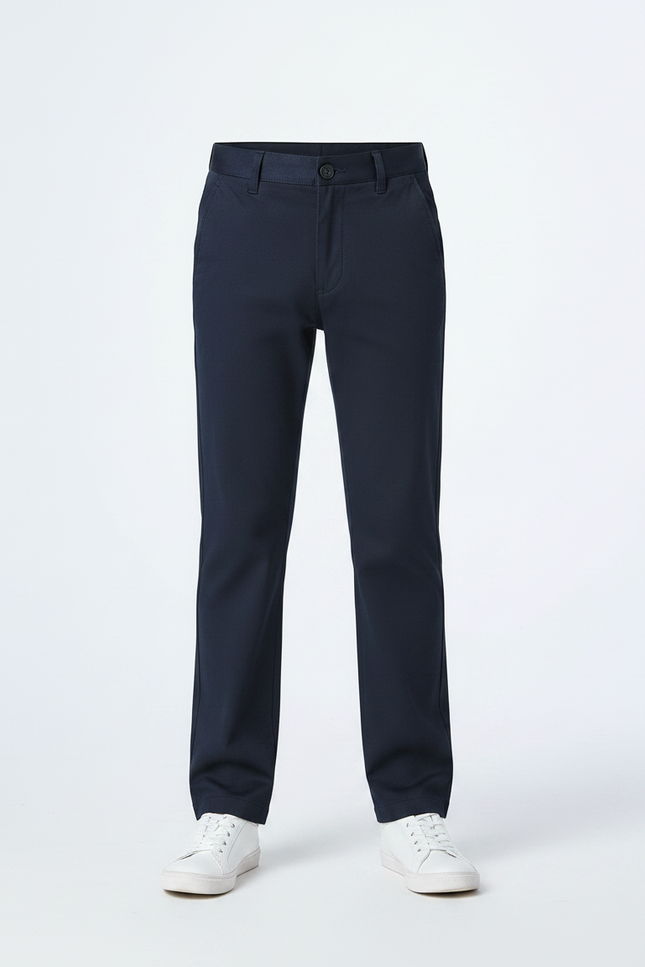 Pantalon Chino Bleu Marine Coupe Droite Enfant - Gabardine - vue 3