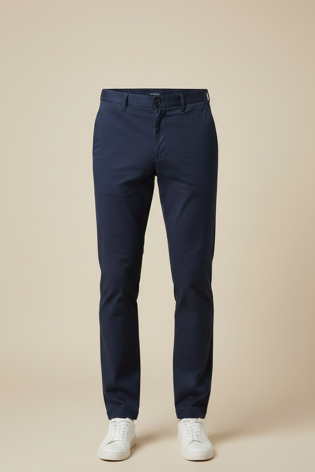 Pantalon Chino Bleu Marine Coton Homme Slim Fit - vue 3