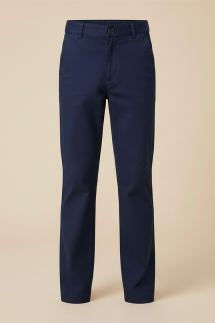 Pantalon Chino Marine Coton Droit Élégant Garçon - vue 3