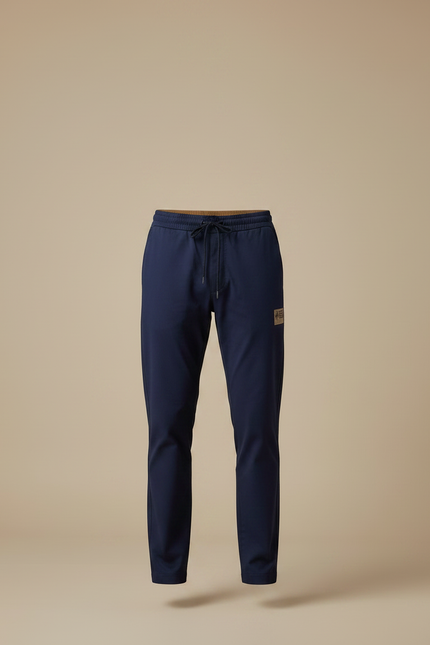 Pantalon Chino Bleu Marine Cordon Décontracté Homme - Gabardine - vue 3