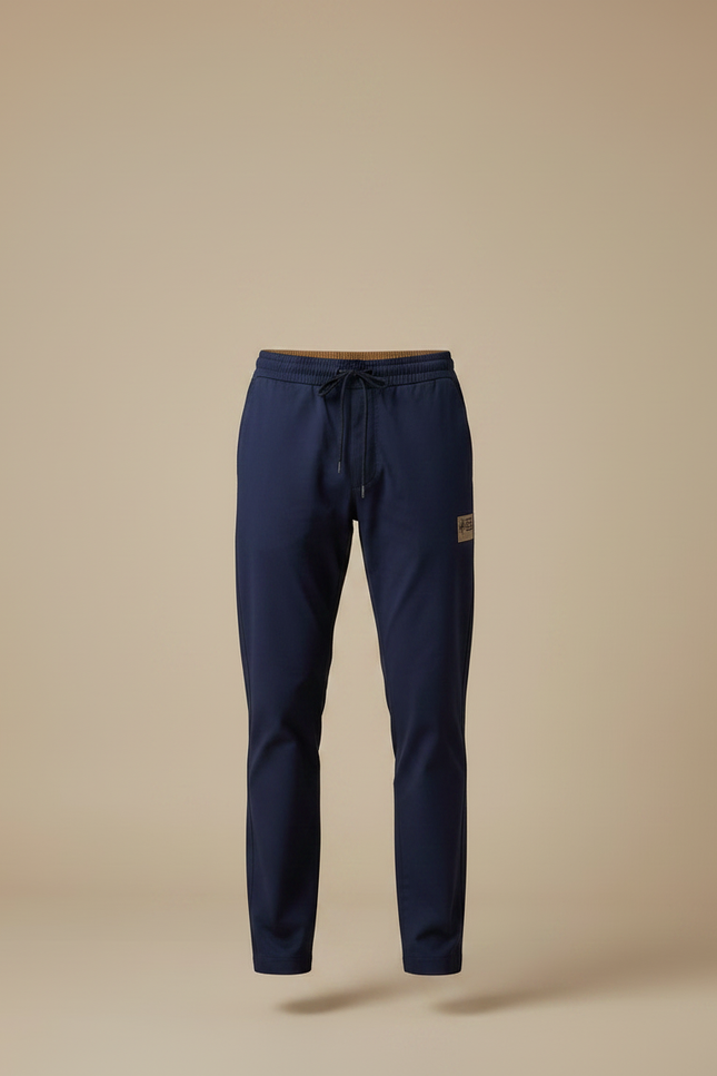 Pantalon Chino Bleu Marine Cordon Décontracté Homme - Gabardine - vue 3