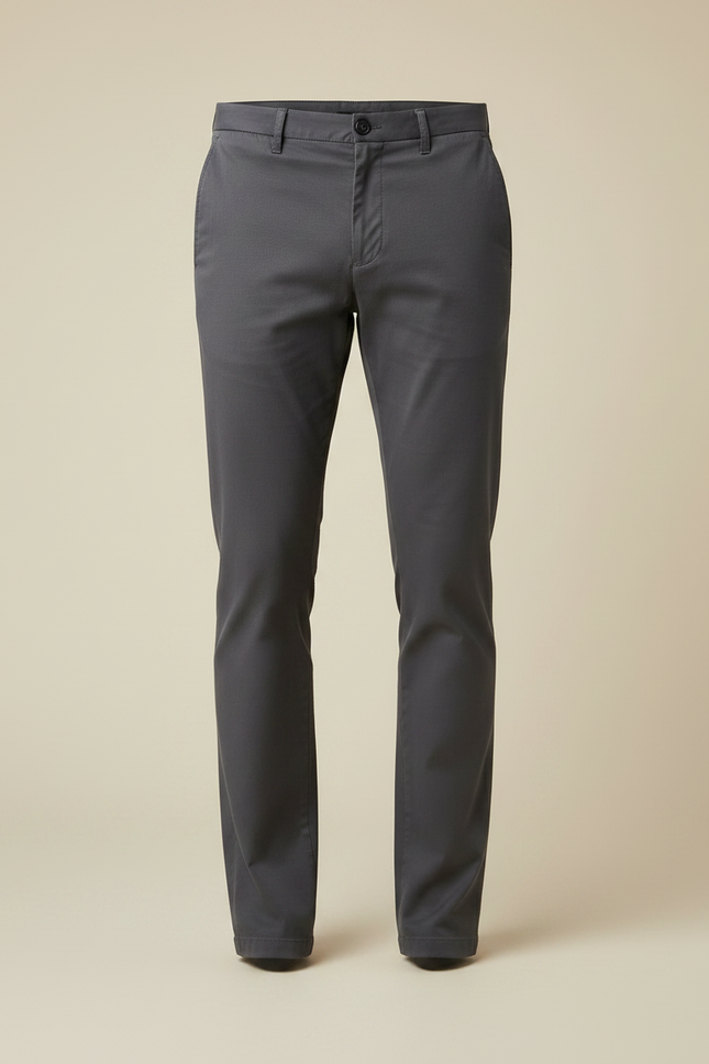 Pantalon Chino Gris Anthracite Coton Stretch Homme - vue 3