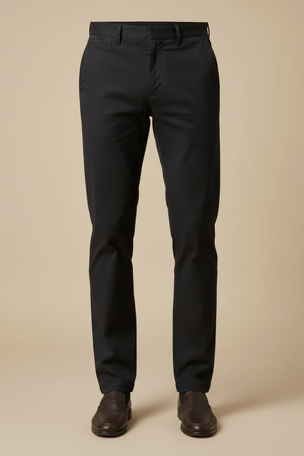 Pantalon Chino Noir Slim Classique Confortable Homme - Coton - vue 3