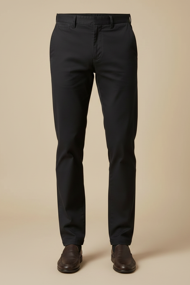 Pantalon Chino Noir Slim Classique Confortable Homme - Coton - vue 3
