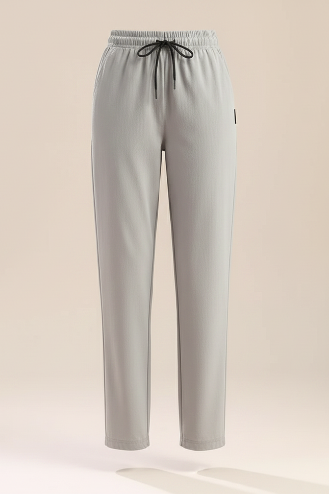 Pantalon Chino Gris Droit Fluide Décontracté Femme - Polyester - vue 3