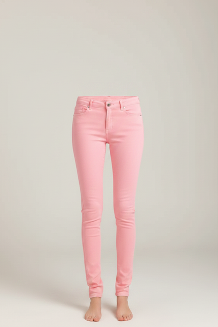 Pantalon Chino Rose Skinny Stretch Confort Femme - Gabardine - vue 3