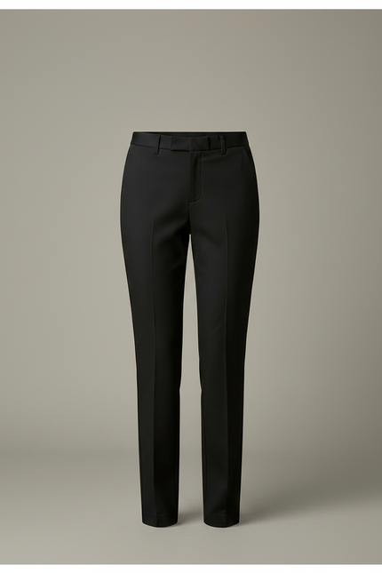 Pantalon Chino Noir Slim Élégant Femme Formel - Polyester - vue 3
