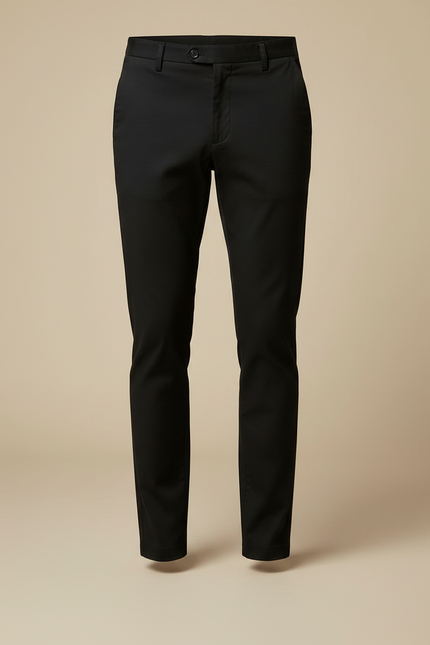 Pantalon Chino Noir Slim Coupe Droite Homme Chic - Gabardine - vue 3