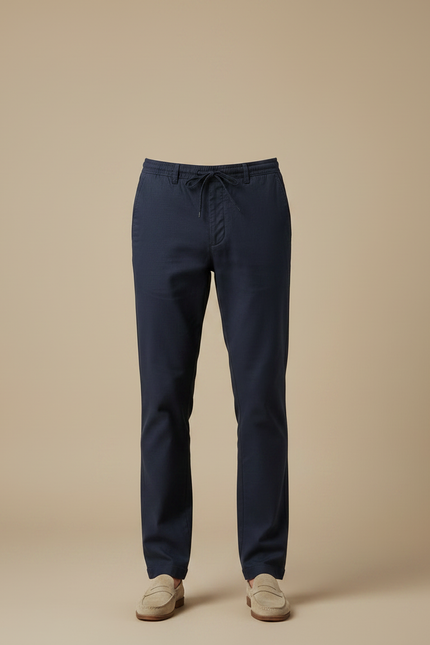 Pantalon Chino Homme Bleu Marine Tapered - Coton - vue 3