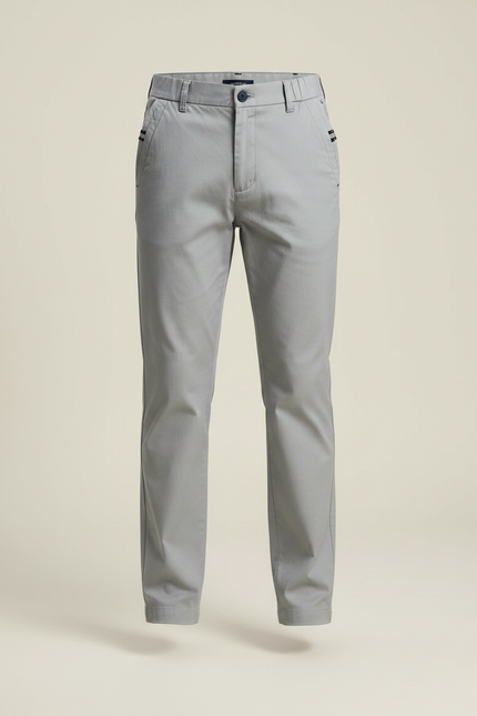 Pantalon Chino Gris Coton Droit Classique Garçon - vue 3