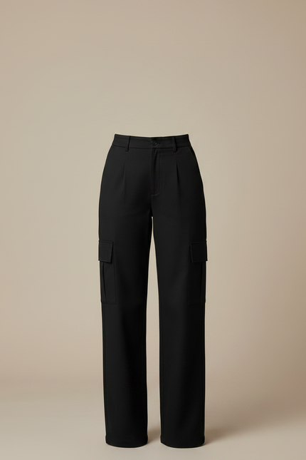 Pantalon Chino Cargo Ample - Noir Gabardine - vue 3