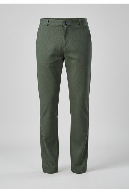 Pantalon Chino Vert Olive - Coton - vue 3