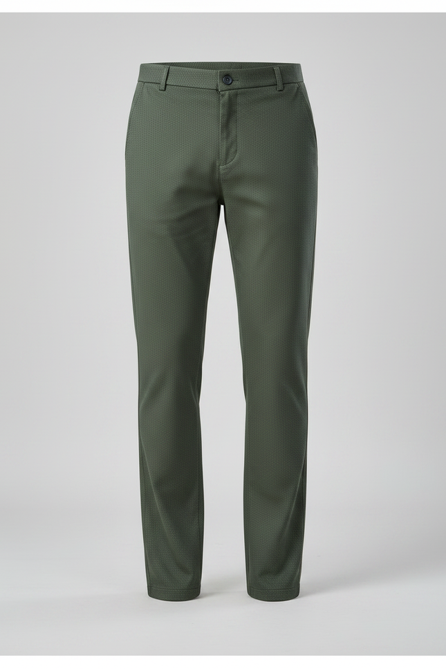 Pantalon Chino Vert Olive - Coton - vue 3