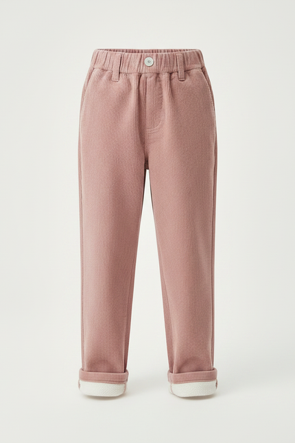 Pantalon Chino Rose Côtelé Ample Doublé Chaud - Cordé - vue 3