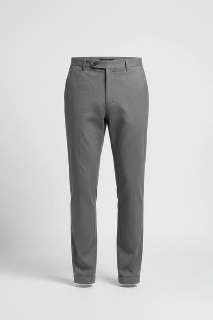 Pantalon Chino Gris Slim Tencel Stretch Élégant Homme - Viscose - vue 3