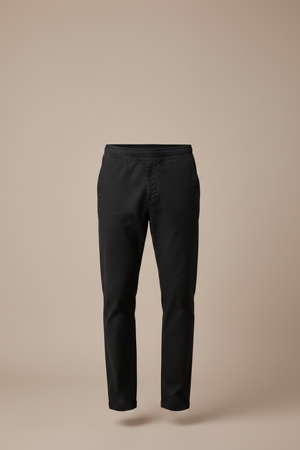 Pantalon Chino Noir Coton Élastique Décontracté Homme - vue 3