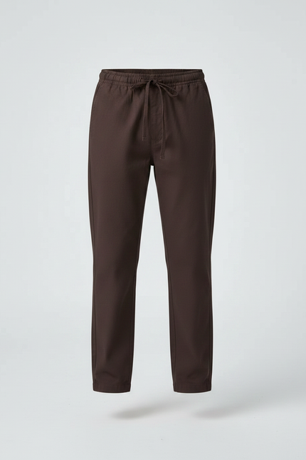 Pantalon Chino Marron Coton Décontracté Garçon Cordon - vue 3