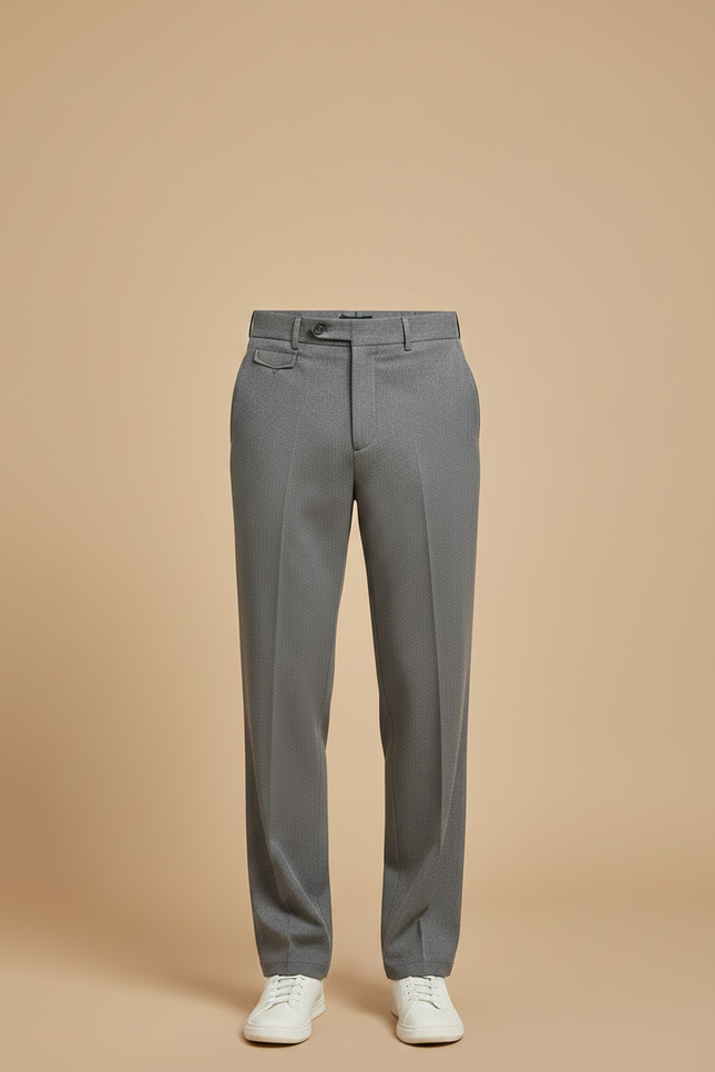 Pantalon Chino Gris Droit Élégant Business Homme - Gabardine - vue 3