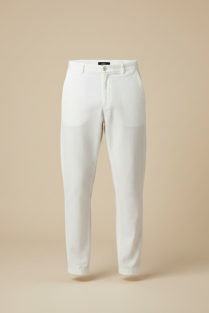 Pantalon Chino Homme Blanc - Coton - vue 3