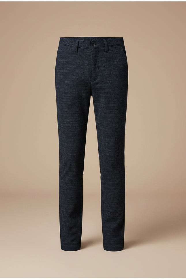 Pantalon Chino Bleu Marine Coton Slim Garçon Élégant - vue 3