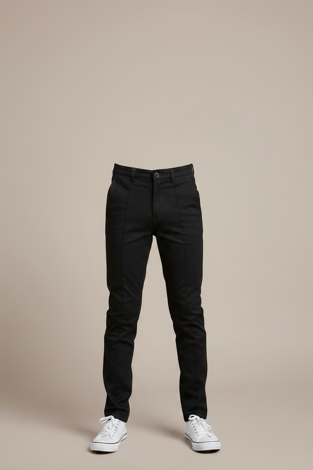 Pantalon Chino Noir Garcon - Coton - vue 3