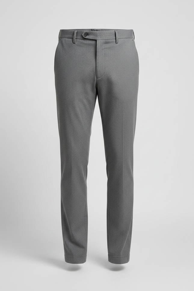 Pantalon Chino Gris Uni Slim Élégant Homme - Gabardine - vue 3