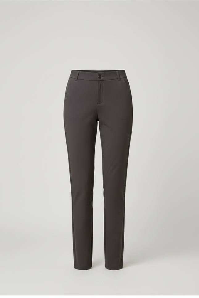 Pantalon Chino Gris Droit Extensible Formel Femme - Polyester - vue 3