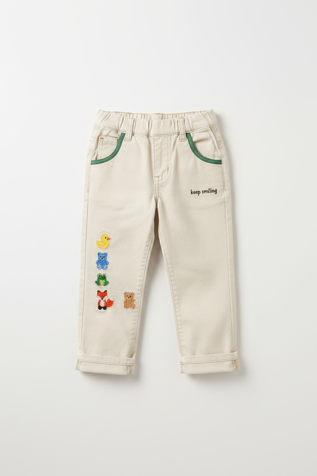 Pantalon Chino Beige Bebe Garcon - Coton - vue 3